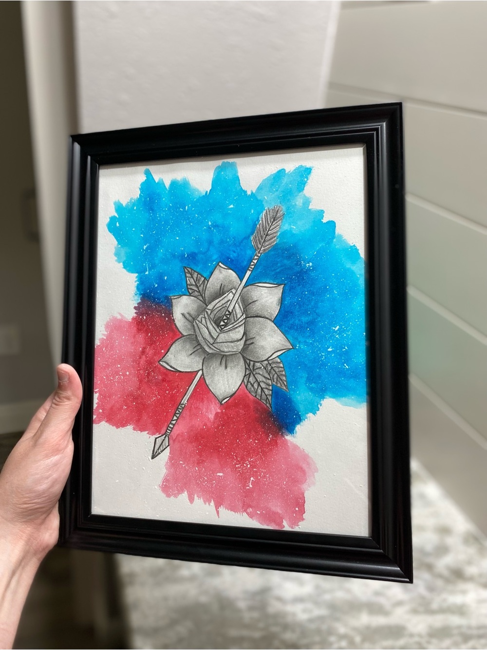 Abstract Rose with Arrow Illustration - Picture 2 of 8